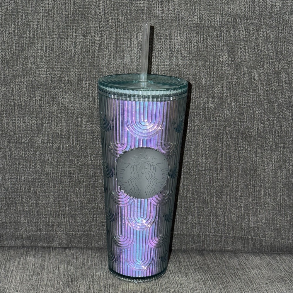 Starbucks 2022 Spring Iridescent‎ Mermaid Scales Venti Cold Cup Tumbler 24oz